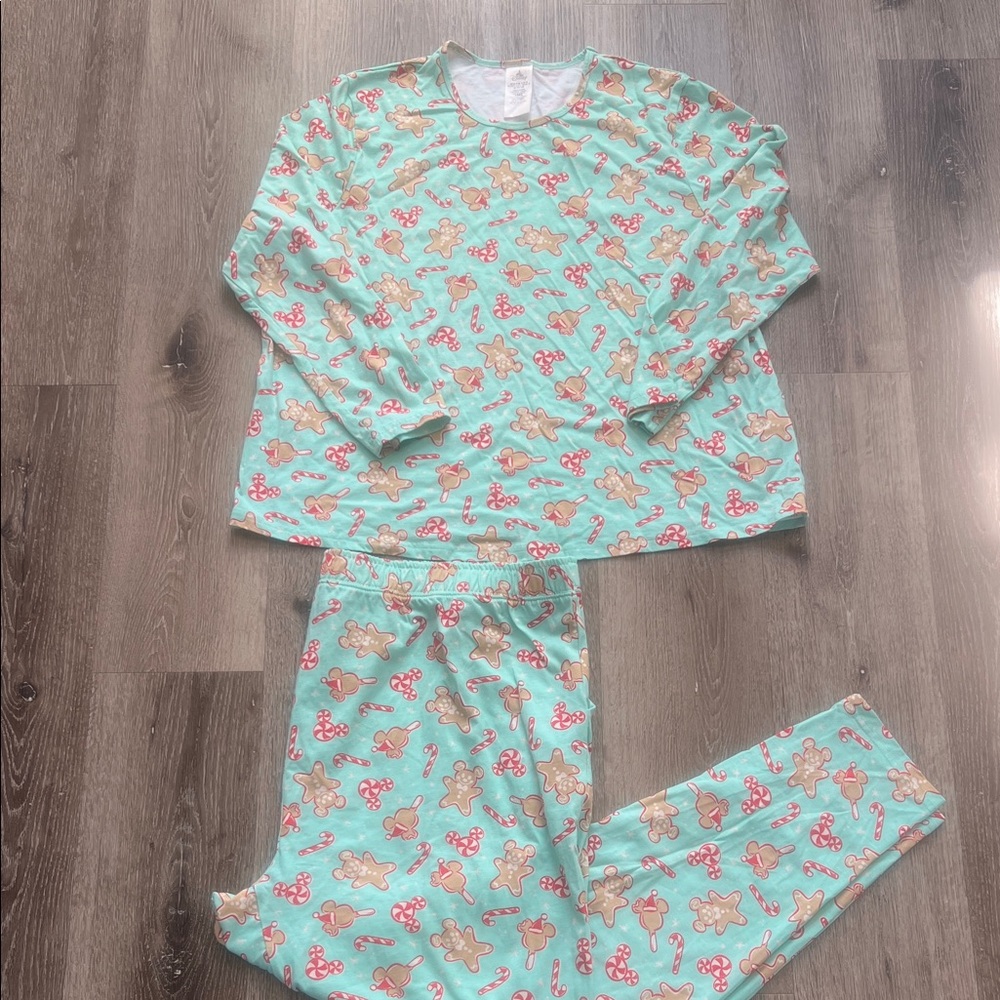 Disney Mint Green Gingerbread Pajama Set